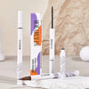 A collection of Mokaryin light tint eyebrow dyeing cream tubes and an eyebrow pencil are displayed on a white surface.
