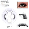A set of magnetic mink false eyelashes, including individual lashes and a storage case.
