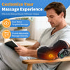 A man is using an electric heated massage elbow brace for muscle stiffness relief.