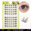 A package of Dingsen Cluster Eyelash Extensions showing various lash styles and a close-up of a single lash.