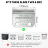Guide showing compatibility for a 1.75 inch Precision Premium Smooth Cut Wahl USA blade type and size.