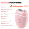Pink rechargeable electric body shaver and trimmer with ABS material and 500mAh battery