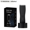A black body hair trimmer with a guard and a charging base is shown.