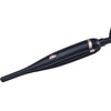 A black professional 2-in-1 ceramic hair straightener and curler tool.