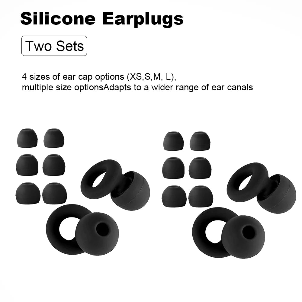 Collection d'embouteilleurs en silicone noirs de différentes tailles, présentés à la vente.