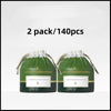 Two packs of soft cotton disposable face towels for cleansing and makeup removal