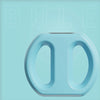 A light blue adjustable electric massage ring designed for muscle relief.