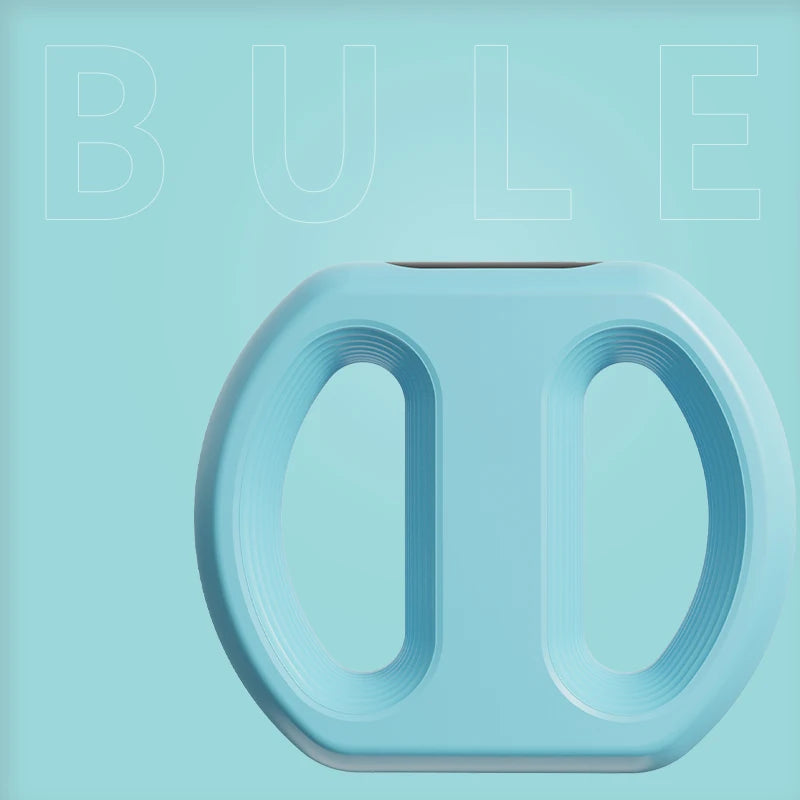 A light blue adjustable electric massage ring designed for muscle relief.