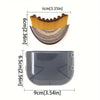 A facial massage brush featuring a wooden comb and a gray silicone applicator for contouring
