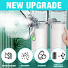 A white portable USB rechargeable cool mist inhaler is shown with various features highlighted.