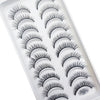 A tray of natural 3D mink false eyelashes displayed in a white plastic container.