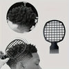 A black hair comb is shown in various views, including a close-up of the comb and a person's hair.