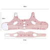 Pink adjustable facial slimming strap for contouring with perforated design
