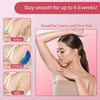 Before and after images showing smooth skin after using a professional wax heater for hair removal.
