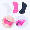 Four reusable silicone lash lift shield eye pads in pink, magenta, and black colors shown individually and in a close-up view
