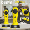 Yellow Kemei KM 1735 high-speed motor cordless hair clipper shown in use.