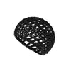 Black crocheted satin wrap cap bonnet for hair and sleeping