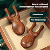 Natural solid wood nose scraper eye massage comb set with two wooden tools in a box