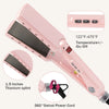 Pink professional titanium hair straightener with a ceramic plate and swivel power cord.