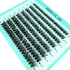 A tray of black mixed false eyelashes is displayed on a light blue card with numbering.