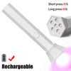 White rechargeable mini UV LED nail lamp with short press 45S and long press 60S options