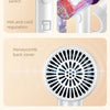 Close-up of a professional wall-mounted hair dryer featuring a honeycomb back cover and a switch for hot and cold regulation.