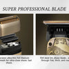 Close-up view of a super professional blade featuring a double precision ultra-thin foil titanium veneer knife mesh for fast 