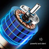 Close-up view of a high-speed motor assembly for a deep tissue massage gun
