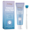 Oralhoe tongue coating cleaning gel and scraper set in a box and tube