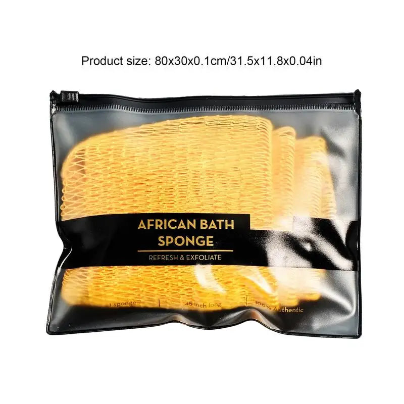 Un paquet de sponge africain jaune pour rafraîchir et exfolier le corps.