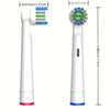 A white electric toothbrush handle with a replacement brush head shown next to the full product.