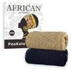 A package of African Net Sponge loofahs, including a decorative head design and a bundle of natural exfoliating sponges.