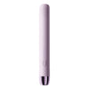 A long, slender pink ceramic hair straightener and curler tool.