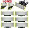 Five replacement shaver blades for electric trimmers shown in various configurations and packaging.