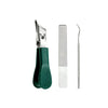 A professional stainless steel nail clipper set showing a pair of clippers and a nipper.