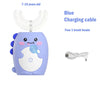 A purple kids sonic electric toothbrush with a charging cable and one brush head is shown.