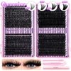 A kit of Queenice DIY lash clusters featuring various lengths and styles for eyelash extensions.