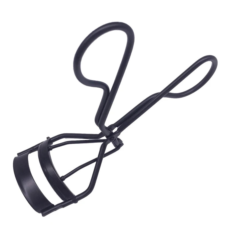 Black stainless steel eyelash curler clips with flexible metal arms