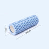 A light blue fitness foam roller measuring 30cm long, shown from the side.