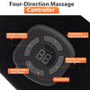 Black four-direction massage controller with buttons for vibration, temperature, massage intensity, mode, and power.