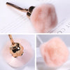 A set of rose and flower nail art dust brushes featuring soft pink and gold accents.