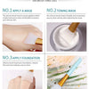 Three uses for a silicone brush including applying a mask, toning mask, and foundation.