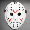 Masque de hockey blanc avec sangles noires et marquages rouges pour un masque Freddy