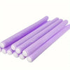 A bundle of purple soft foam heatless hair rollers for bouncy curls.