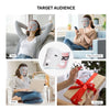 A woman is using a professional near-infrared and red light therapy facial mask for various applications like rest, work, and
