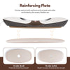 Reinforcing plate used on soft surfaces like beds and sofas for flexible use