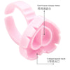 Pink dual-purpose dropper station with a V-shaped tapered mouth for glue rings