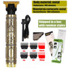 A professional electric hair trimmer with various attachments for beard and body grooming.