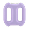 A purple multi-mode rechargeable body massage ring with a smooth, oval shape.
