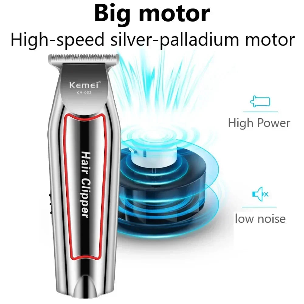 Silver-palladium high-speed motor hair clipper for professional beard and hair grooming